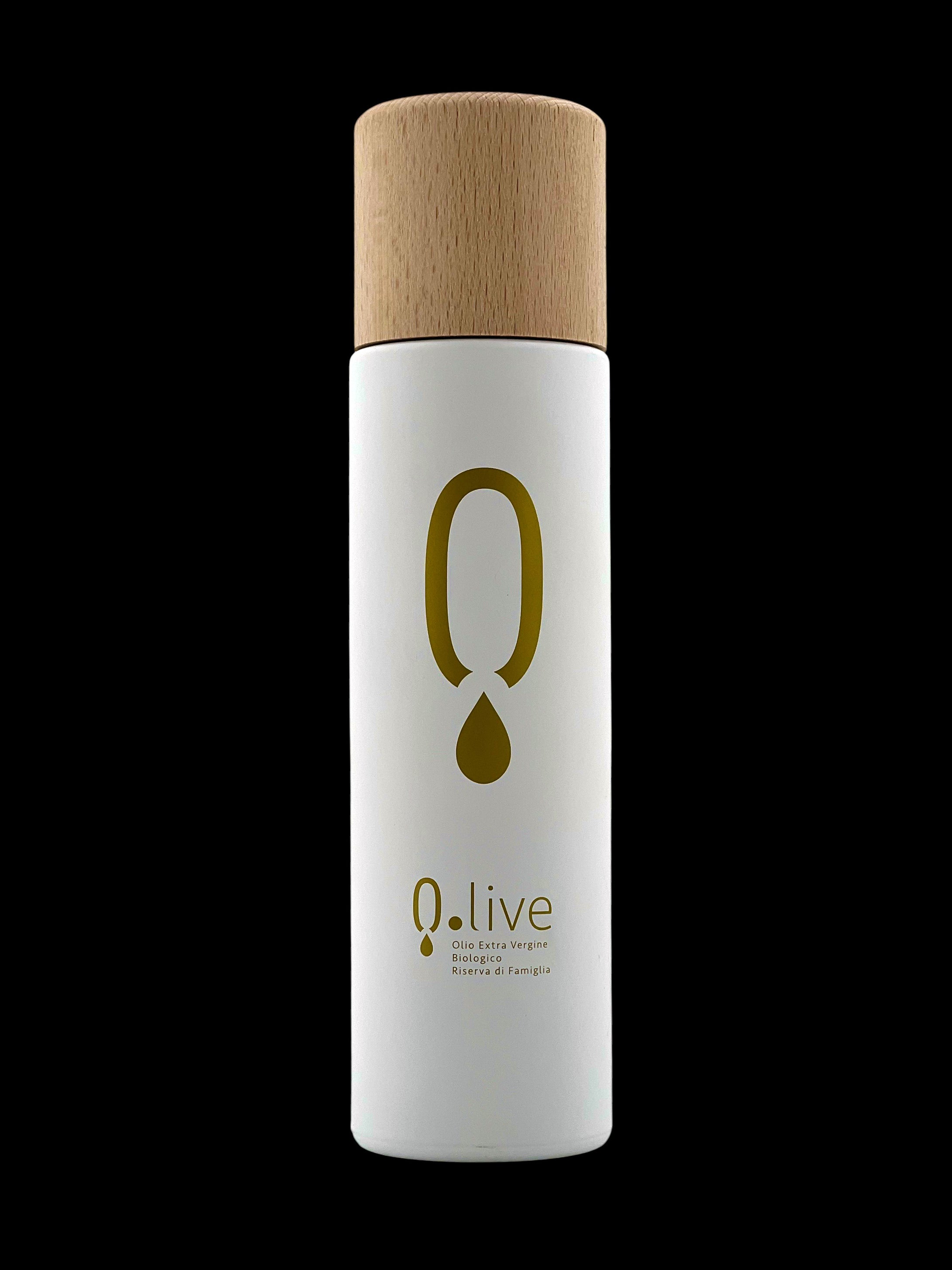 Olio Extravergine di Oliva Biologico in bottiglia da 500 ml con tappo di legno