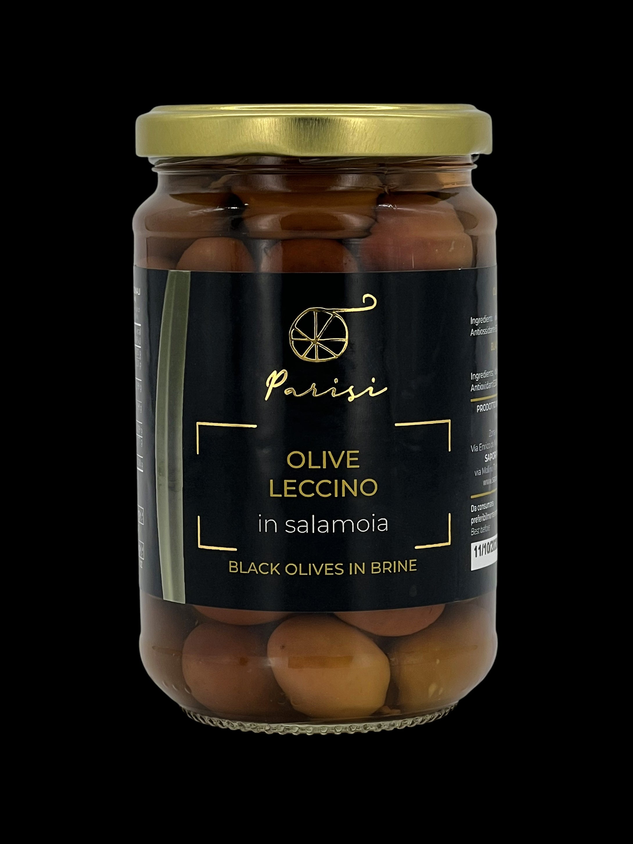 Olive Leccino in salamoia in vaso da 314 gr