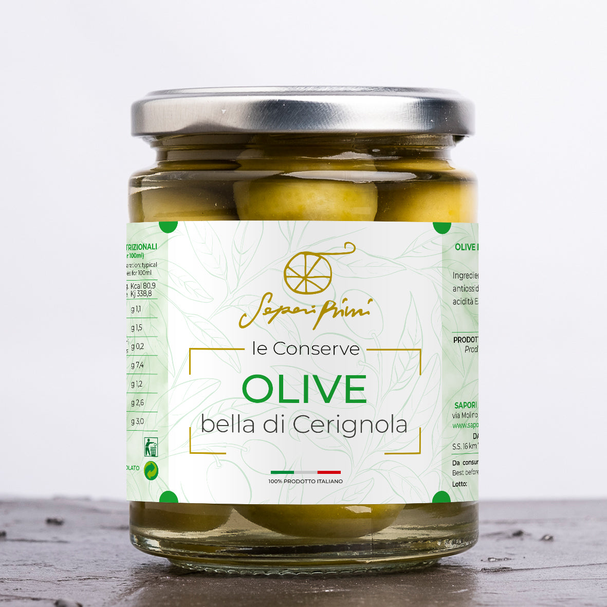 Olive Bella di Cerignola 3G in vaso da 580 gr