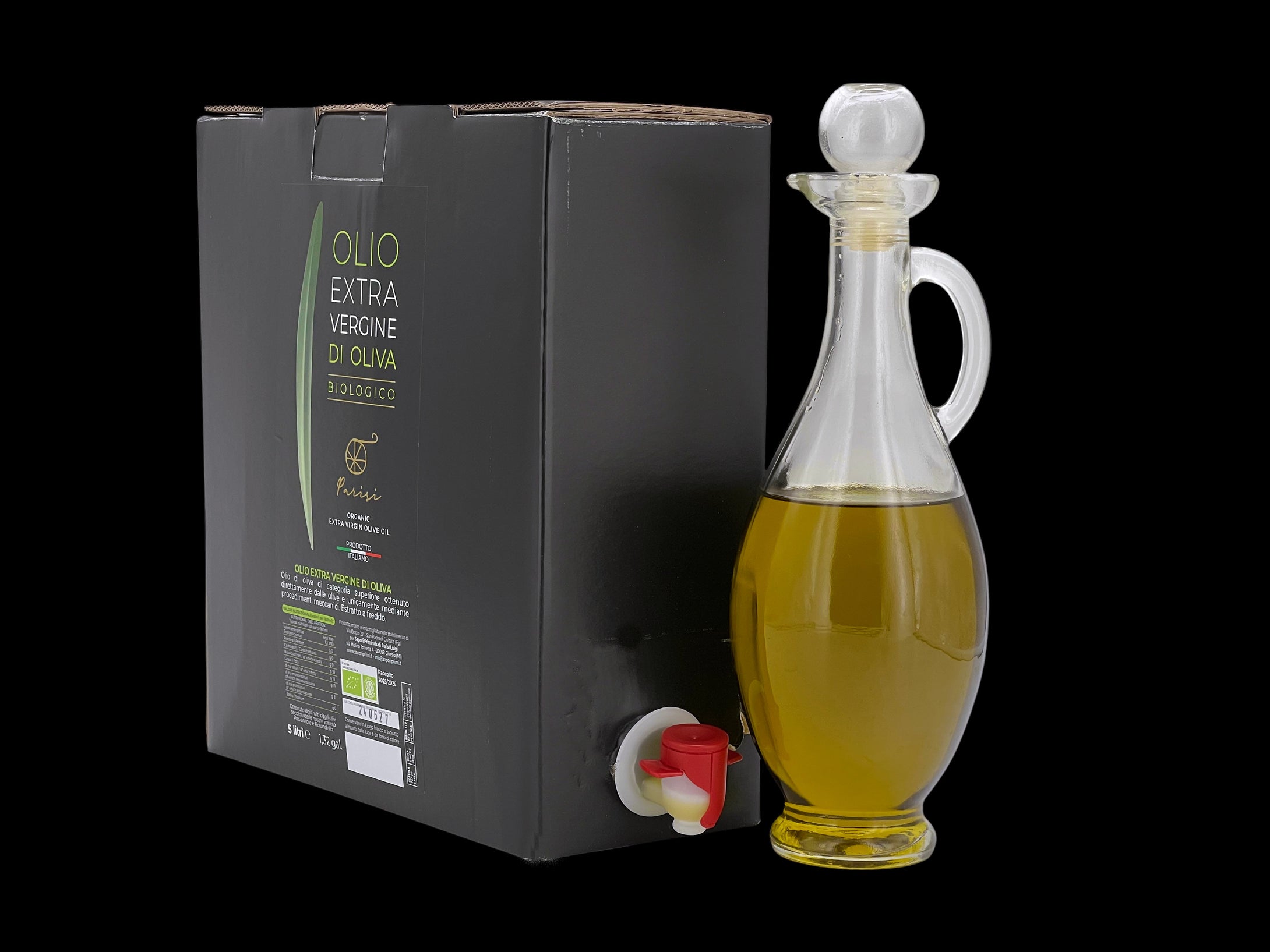 Olio extravergine d'oliva Biologico - bag in box da 5 lt